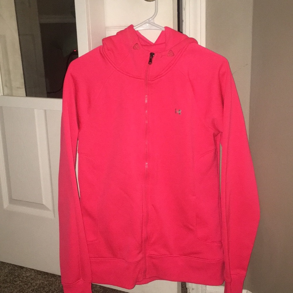 Neon pink under armor hoodie